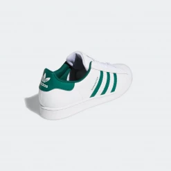 Adidas Men's Superstar Shoes - Cloud White / Collegiate Green