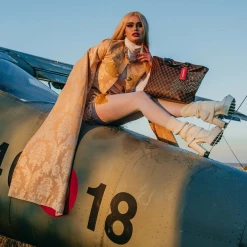 SPRAY GROUND Sprayground Sharks In Paris Polaris Tote Bag - Brown Check / Gold