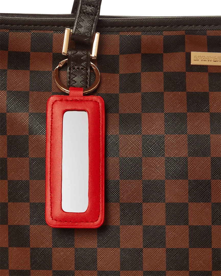 SPRAY GROUND Sprayground Sharks In Paris Polaris Tote Bag - Brown Check / Gold