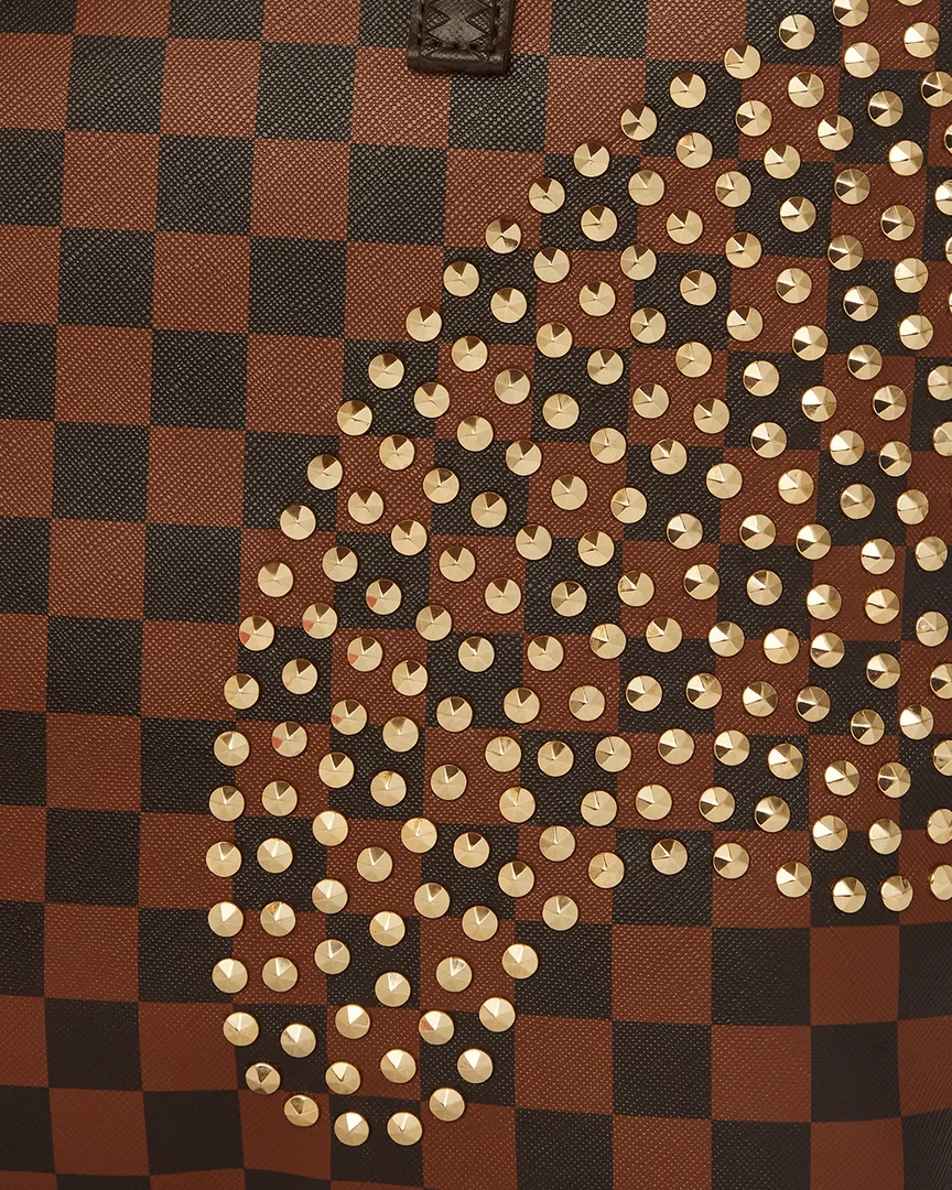 SPRAY GROUND Sprayground Sharks In Paris Polaris Tote Bag - Brown Check / Gold