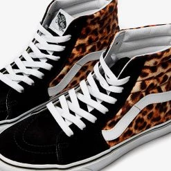 Vans Unisex Leopard SK8 Hi Shoes - Black / True White