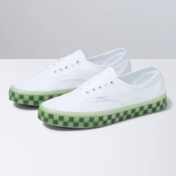 Vans Unisex Translucent Authentic Shoes - True White / Green Ash