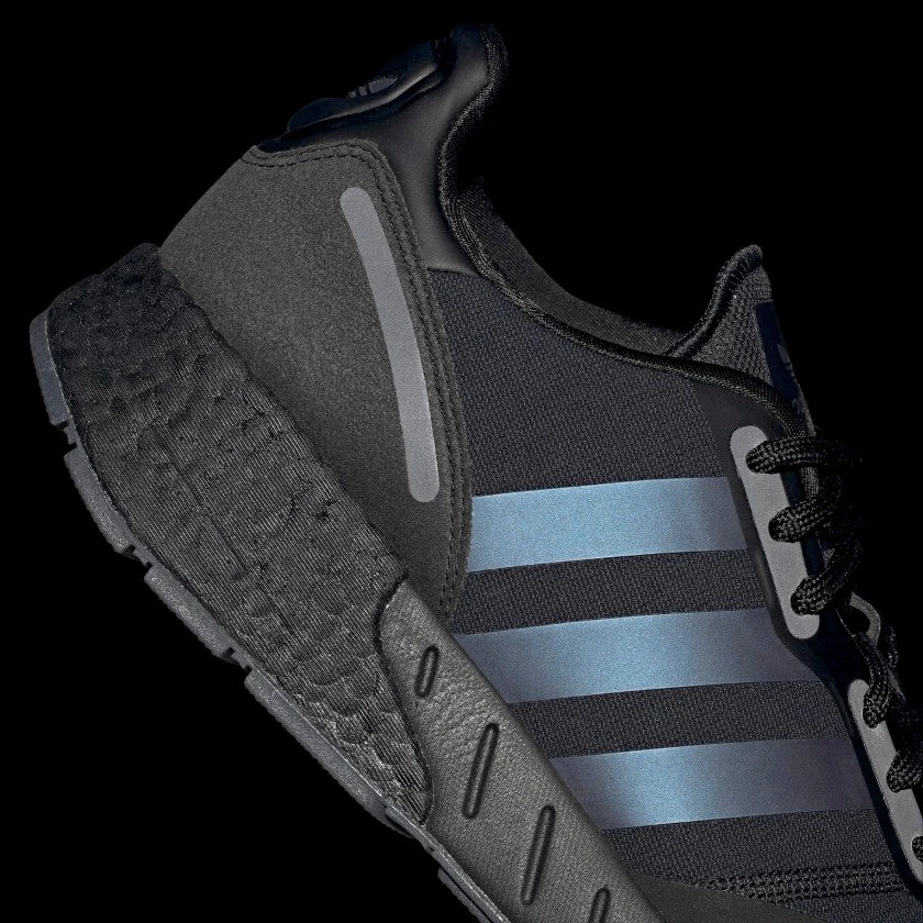 Adidas Men's ZX 1K Boost Shoes - Core Black / Black Blue Metallic