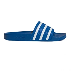 Adidas Men's Adilette Slides - Glow Blue / Cloud White