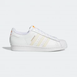 Adidas Men's Superstar Shoes - Cloud White / Ecru Tint / Orange Rush
