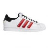 Adidas Men's Superstar Shoes - Cloud White / Vivid Red / Solar Yellow