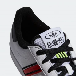 Adidas Men's Superstar Shoes - Cloud White / Vivid Red / Solar Yellow