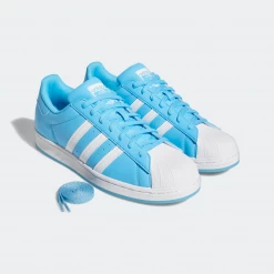 Adidas Men's Superstar Shoes - Sky Rush / Cloud White