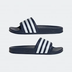 Kids' Adidas Kid's Adilette Slides - Legend Ink Blue / Cloud White