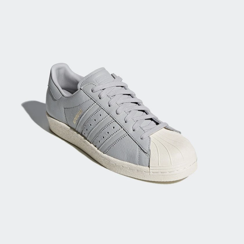 Adidas Superstar 80s Shoes - Grey / Red / Blue Men's