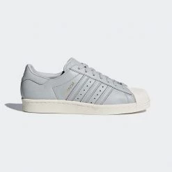 Adidas Superstar 80s Shoes - Grey / Red / Blue Men's