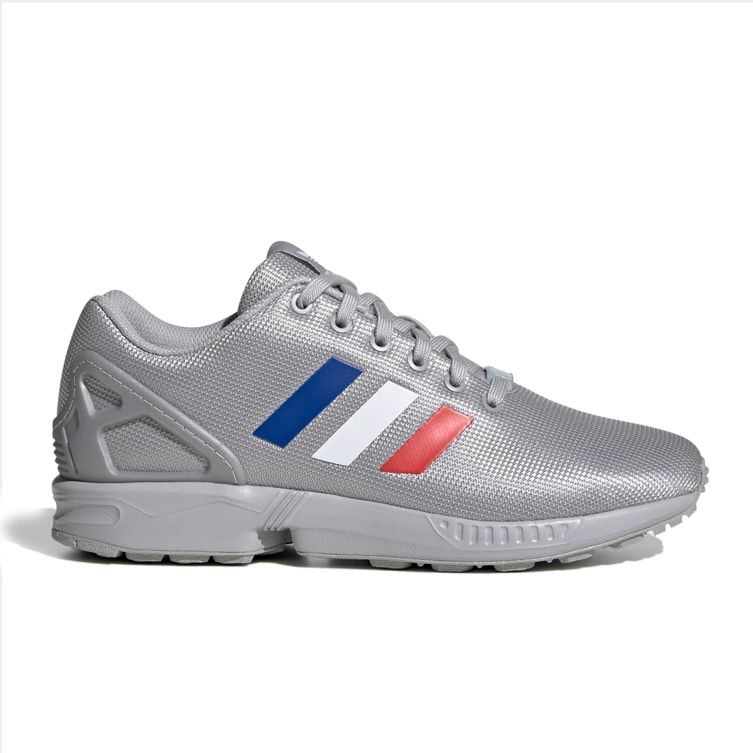 Adidas Men's ZX Flux Shoes - Grey / Royal Blue / Red