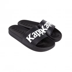 Kappa 222 Banda Adam 9 Slides - Black / White Men's