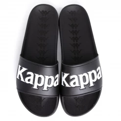 Kappa 222 Banda Adam 9 Slides - Black / White Men's