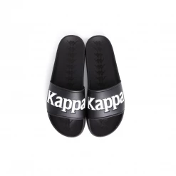 Kappa 222 Banda Adam 9 Slides - Black / White Men's