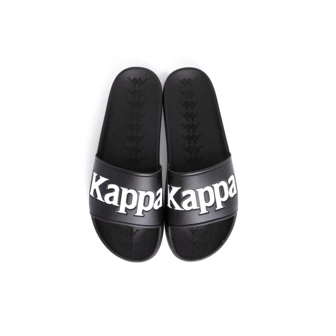 Kappa 222 Banda Adam 9 Slides - Black / White Men's