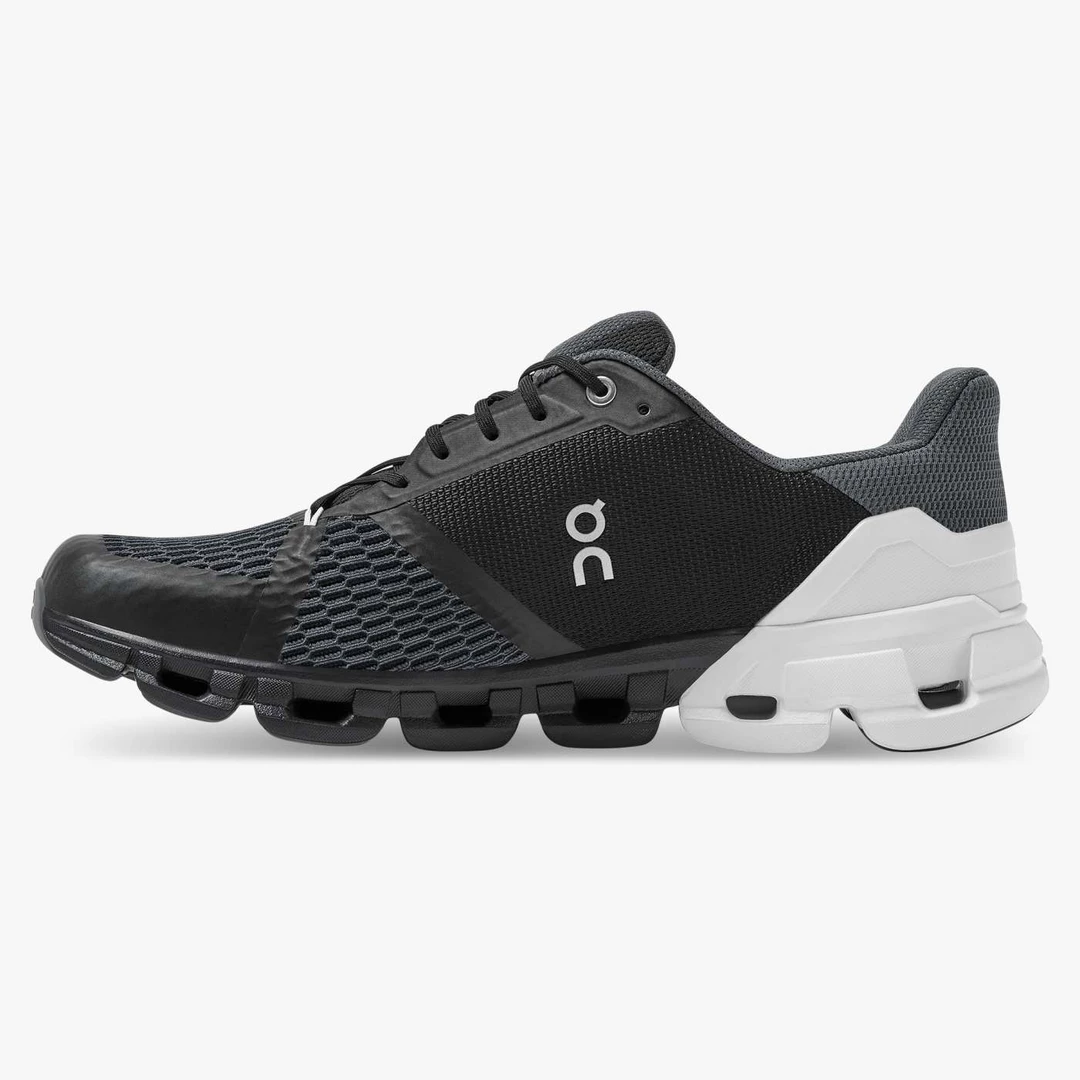 On Running Men's Cloudflyer Shoes - Black / White