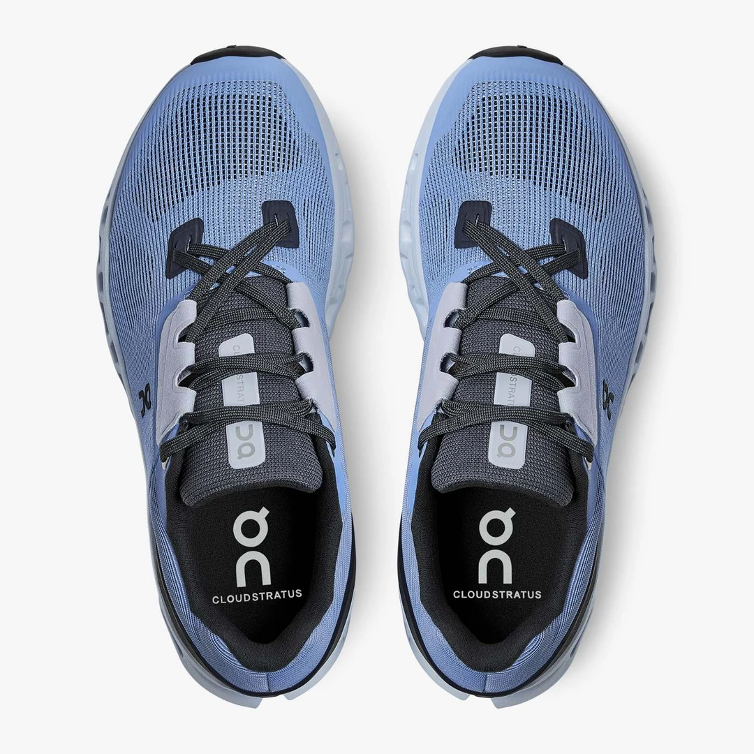 On Running Women's Cloudstratus Shoes - Azure Marina / Magnet