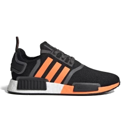 Adidas Men's NMD R1 Shoes - Core Black / Screaming Orange / Grey