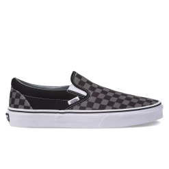 Vans Unisex Classic Slip On Checkerboard Shoes - Black / Pewter