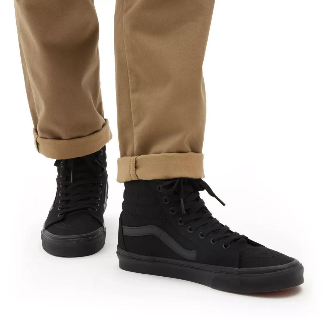 Vans Unisex Sk8 Hi Shoes - All Black