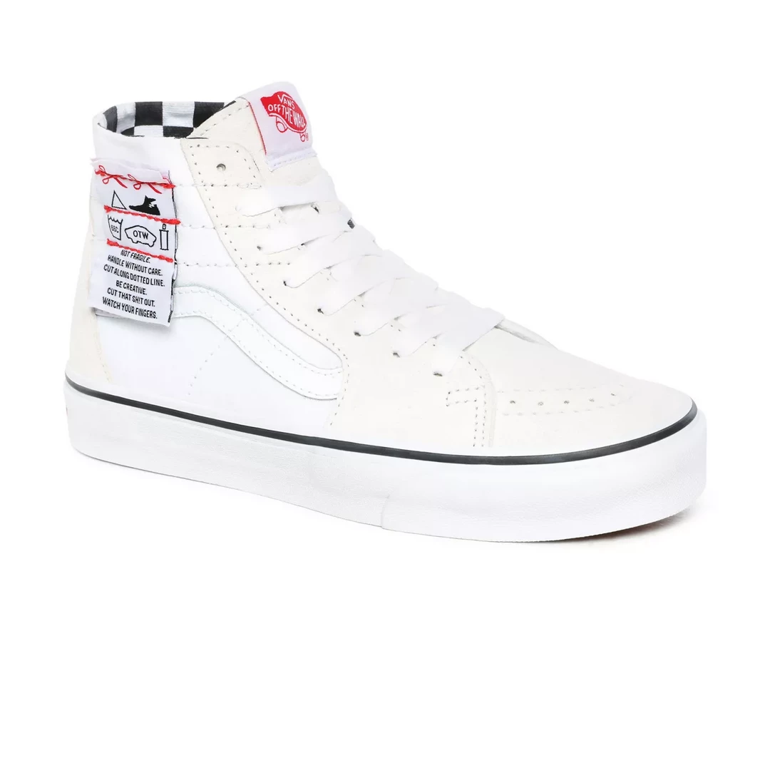 Vans Unisex SK8 HI DIY Tapered Shoes - True White