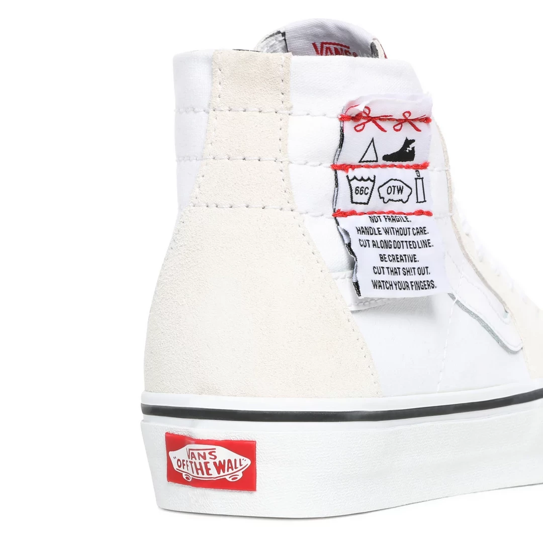 Vans Unisex SK8 HI DIY Tapered Shoes - True White