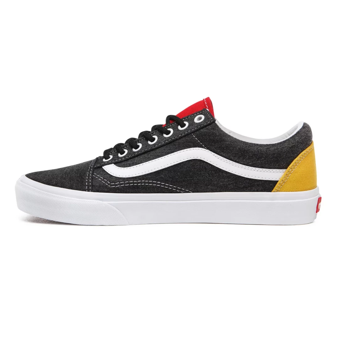 Vans Unisex Old Skool Coastal Shoes - Black / White / Yellow / Red