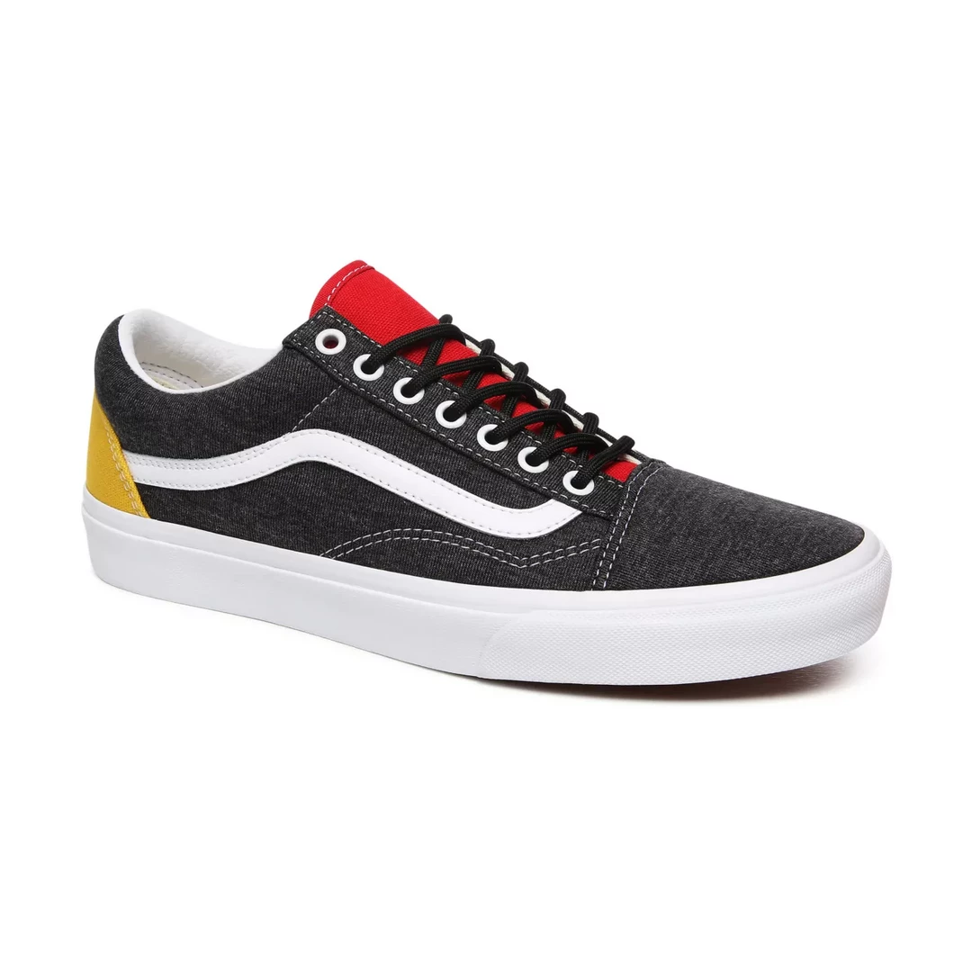 Vans Unisex Old Skool Coastal Shoes - Black / White / Yellow / Red