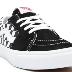 Vans Unisex Sk8 Low Shoes - Black / Checkerboard
