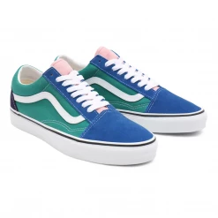 Men's Vans Unisex Retro Court Old Skool Shoes - Blue / Green