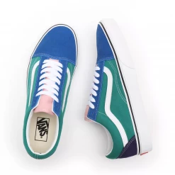 Men's Vans Unisex Retro Court Old Skool Shoes - Blue / Green