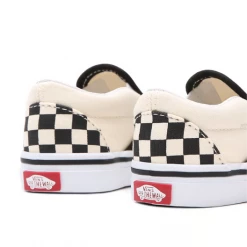 Vans Kid's Checkerboard Slip On TD Shoes - Black / White / Beige