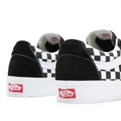 Vans Unisex Sk8 Low Shoes - Black / Checkerboard