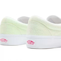 Vans Unisex UV Glitter Classic Slip On Shoes - Pink / True White