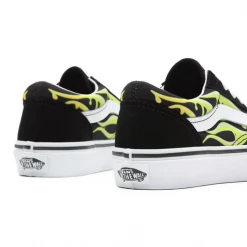 Kids' Vans Kid's Slime Flame Old Skool Shoes - Black / True White