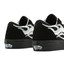 Kids' Vans Kid's Metallic Flame Old Skool Shoes - Black / Silver