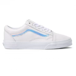 Vans Unisex Holo Sidestripe Old Skool Shoes - White / True White