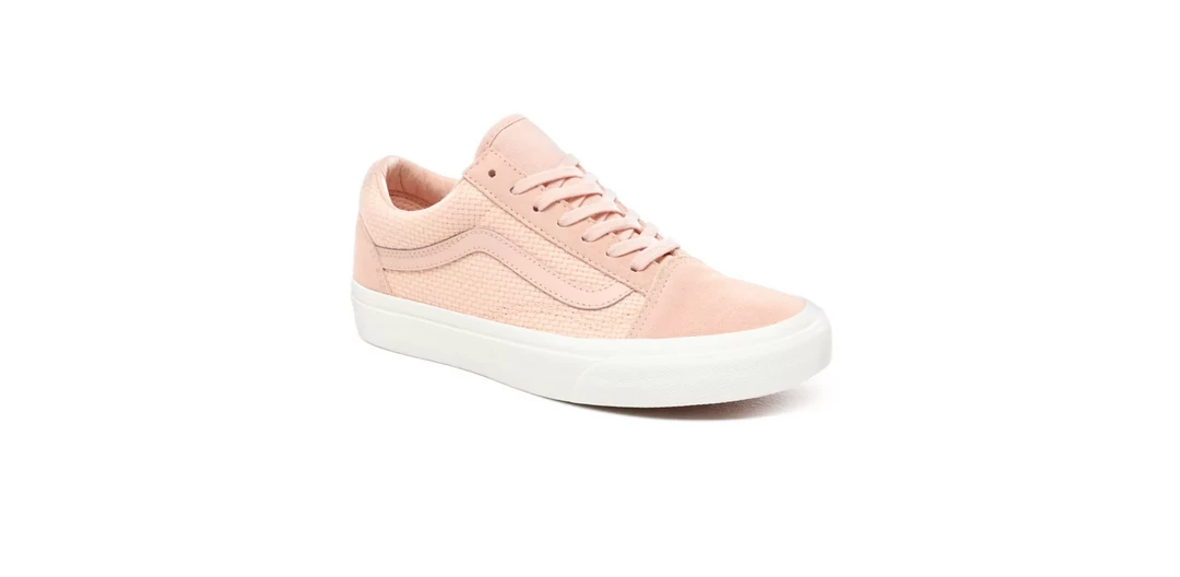 Vans Unisex Old Skool Woven Check Spanish Villa Shoes - Salmon / White