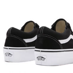Vans Unisex Platform Old Skool Shoes - Black / White