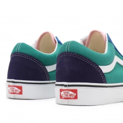 Men's Vans Unisex Retro Court Old Skool Shoes - Blue / Green