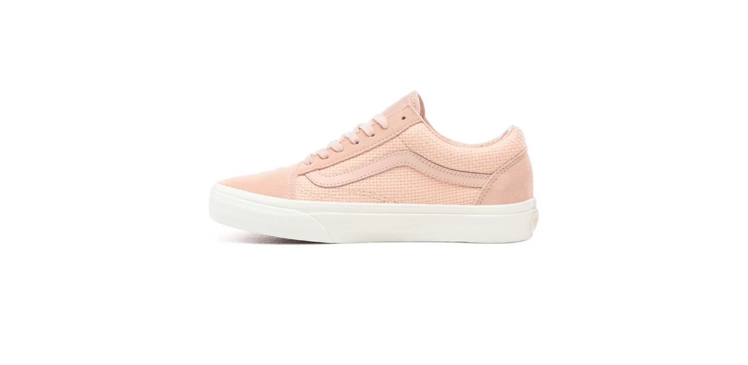 Vans Unisex Old Skool Woven Check Spanish Villa Shoes - Salmon / White