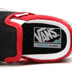 Kids' Vans Kid's Checkerboard Comfycush Slip On V Shoes - Black / Red