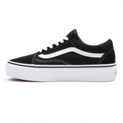 Vans Unisex Platform Old Skool Shoes - Black / White