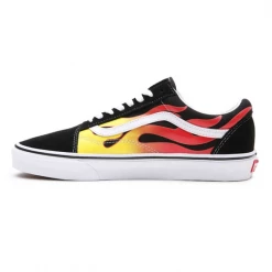 Vans Unisex Flame Old Skool Shoes - Black / True White