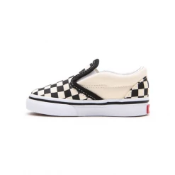 Vans Kid's Checkerboard Slip On TD Shoes - Black / White / Beige