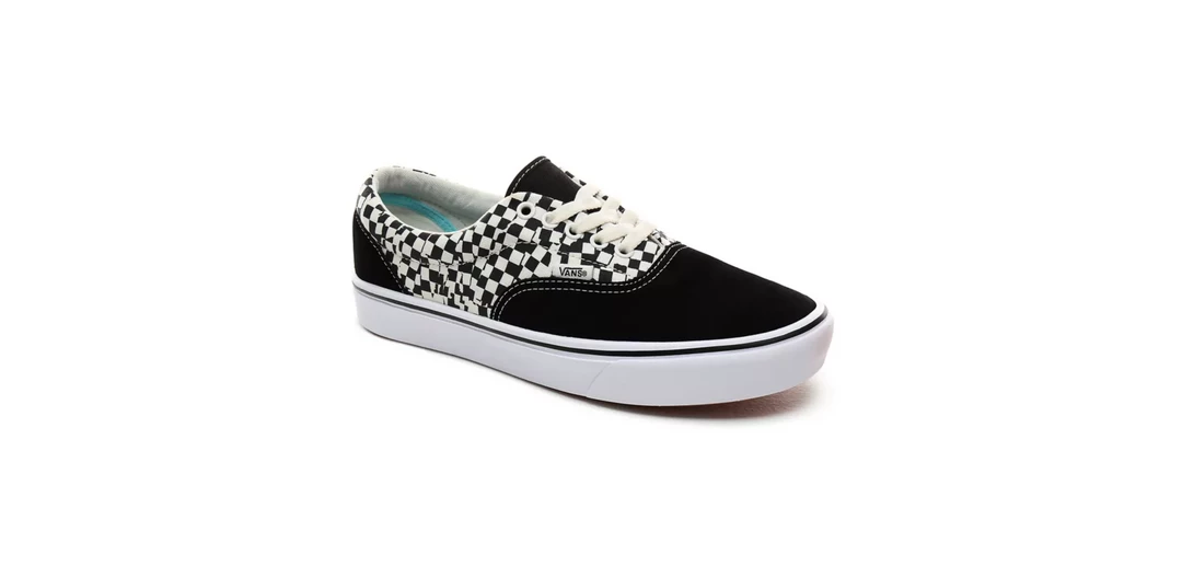 Vans Unisex Tear Check Comfycush Era Shoes - Black / True White