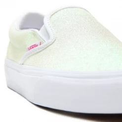 Vans Unisex UV Glitter Classic Slip On Shoes - Pink / True White