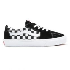 Vans Unisex Sk8 Low Shoes - Black / Checkerboard