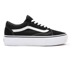 Vans Unisex Platform Old Skool Shoes - Black / White